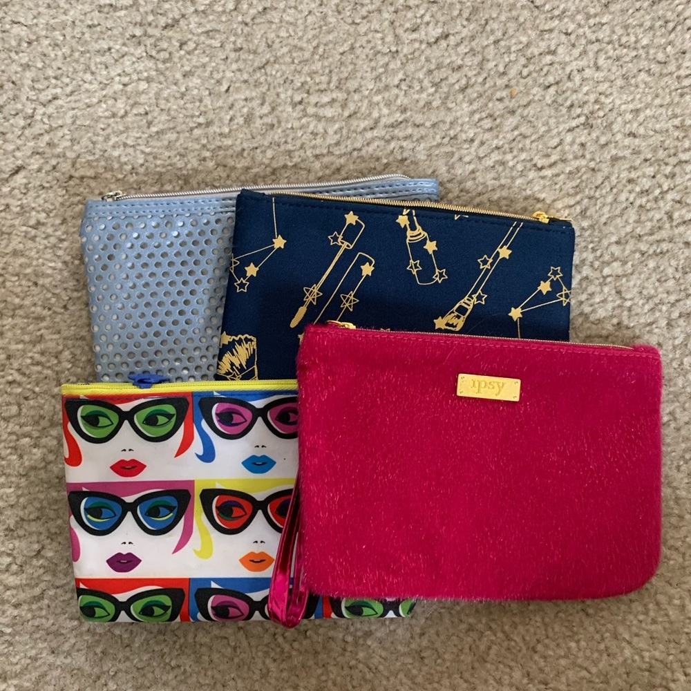 5 for $20 Ipsy cosmetic pouches